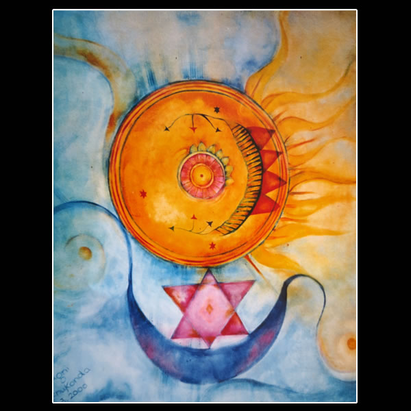 Poster mit Sonnenyantra